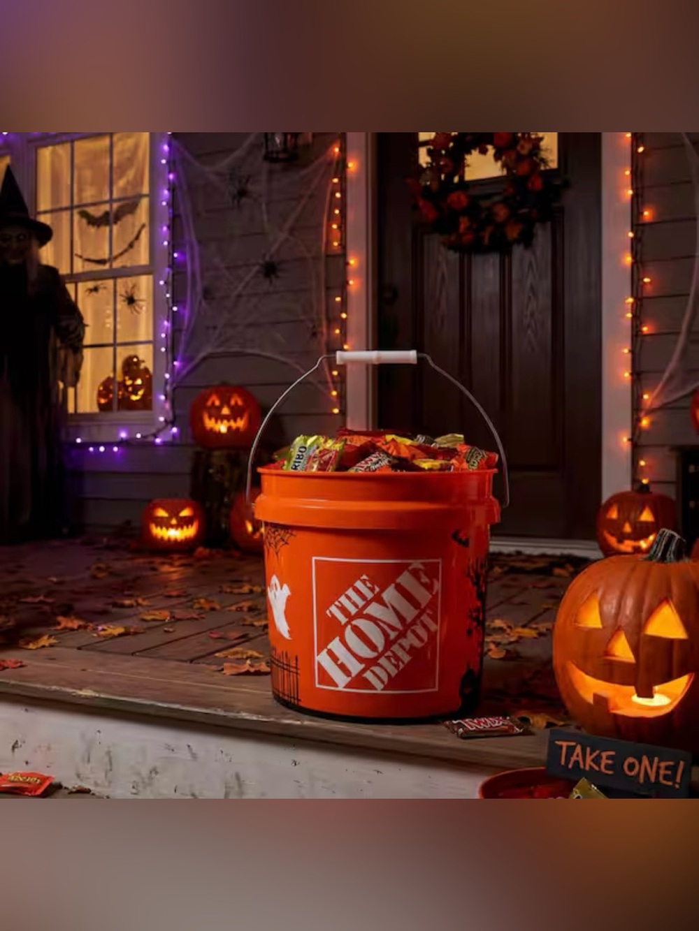 Halloween Treat Bucket - Home Depot: Orange Ghost Design Limited: 2026: TikTok